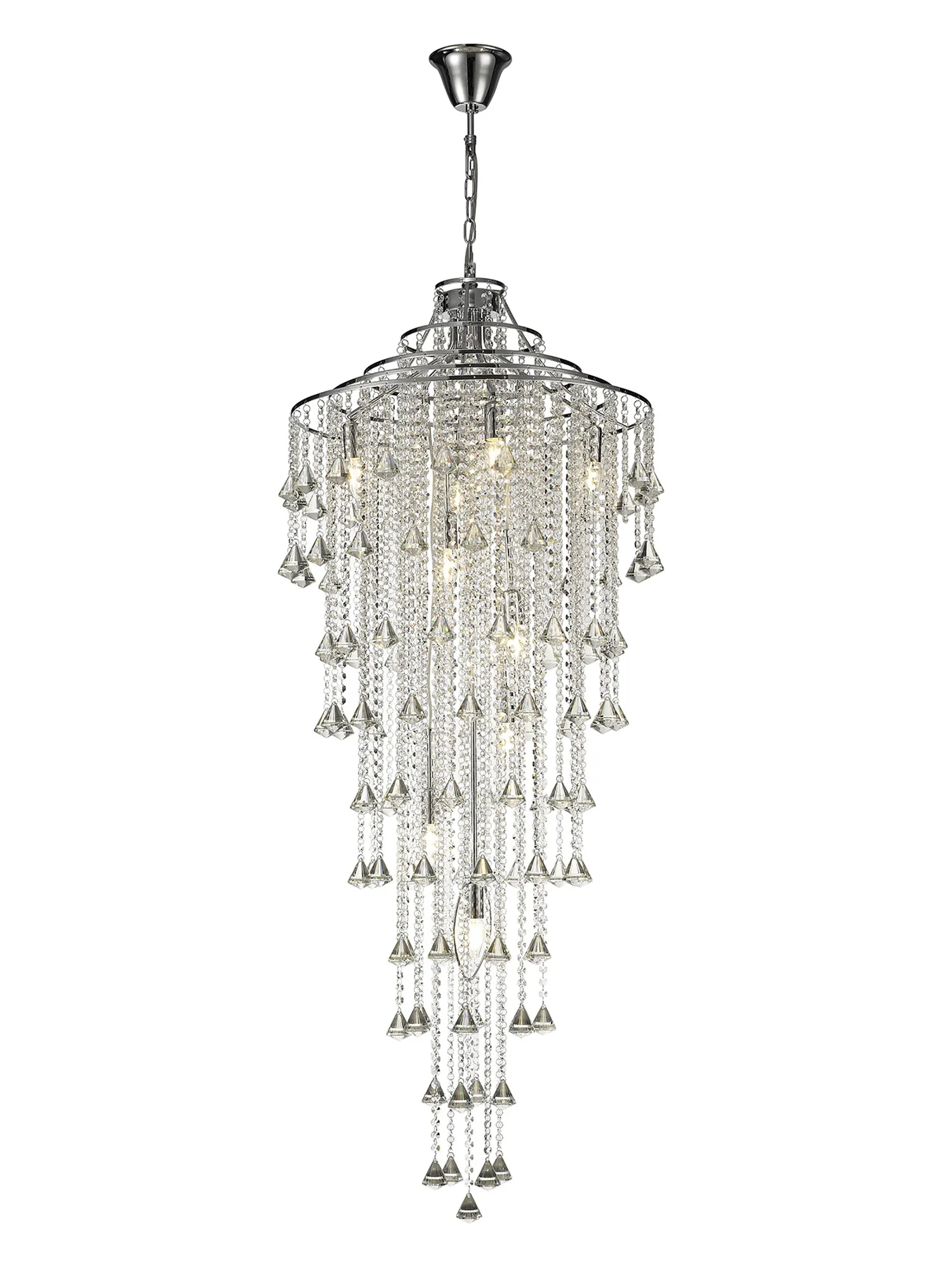 Inina Crystal Ceiling Lights Diyas Statement Crystal Fittings